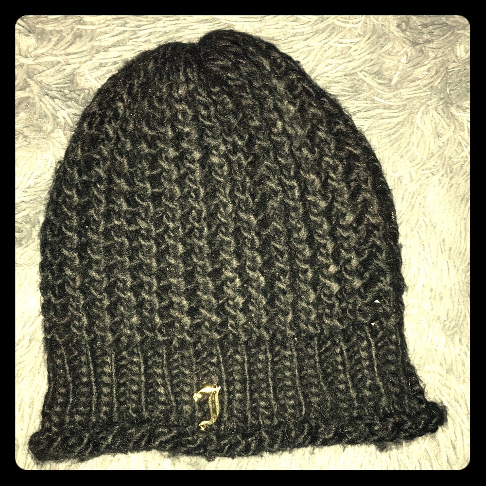💕EUC juicy couture black knitted beanie🧶